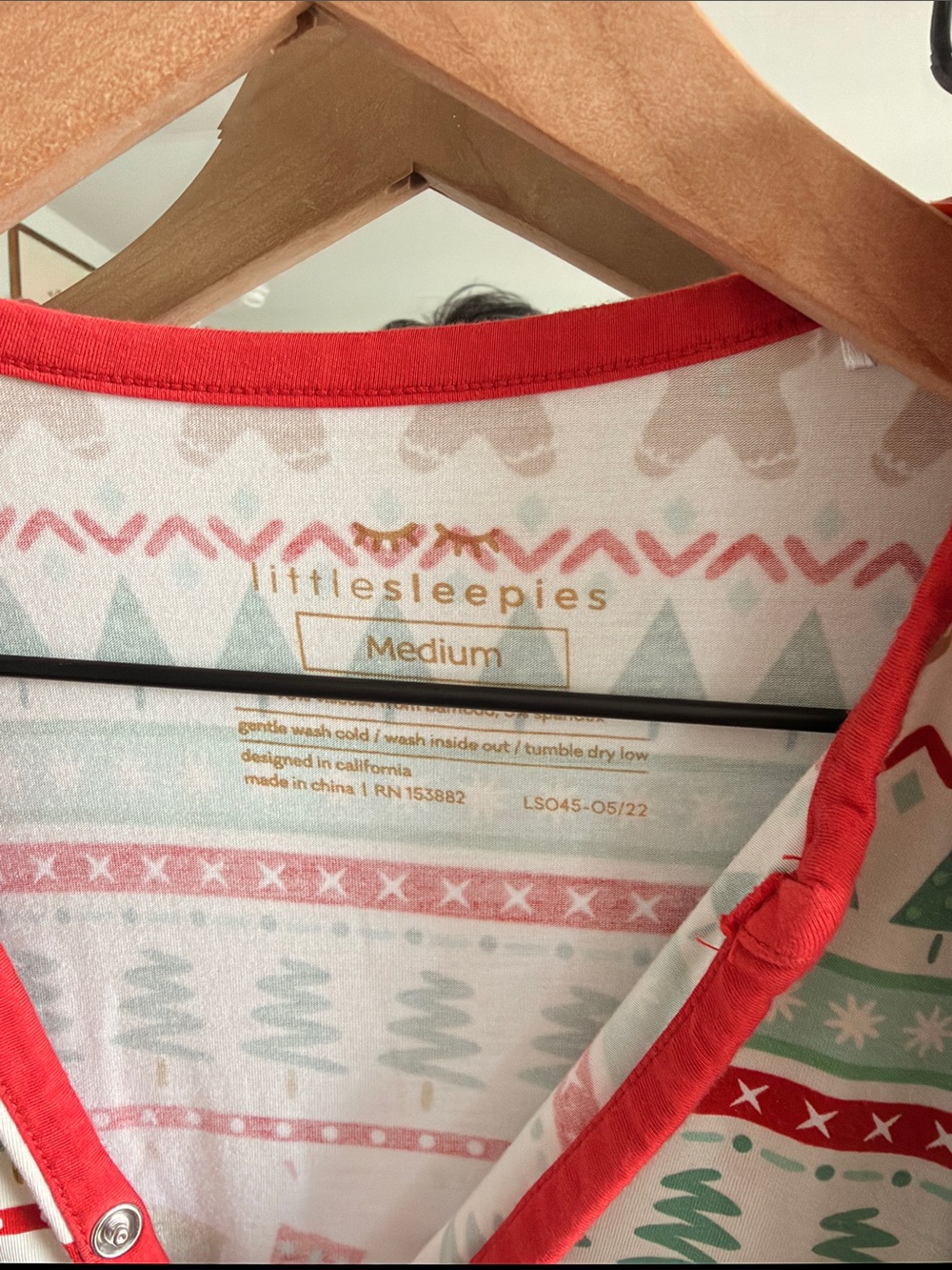 Little Sleepies Gingerbread Christmas Pajama Set Bamboo Medium - Picture 2 of 4